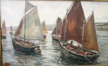 René SCHMID (XX) 


Départ de langoustiers...