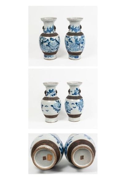 CHINE, NANKIN, XXème siècle


Paire de vases...