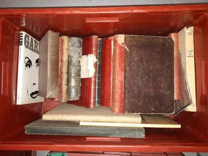 Caisse de livre en demi-reliure, XIXème-XXème...