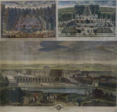 Lot de trois gravures : 

- Deux sur le thème...