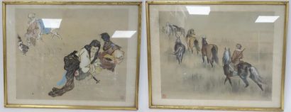 Ecole Indochinoise du XXe siècle 

Cavalier...