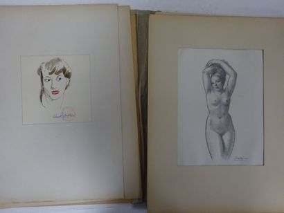 Ecole du XXème siècle

Lot de dessins au...