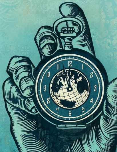 SHEPARD FAIREY (1970)
Time, 2016.
Pochoir,...