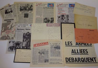 Ensemble comprenant : 

- Deux manuscrits...