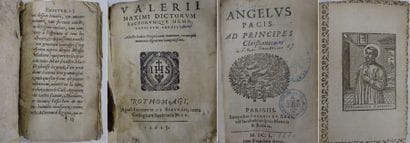 Quatre volumes in-16 du XVIIème siècle, reliures...