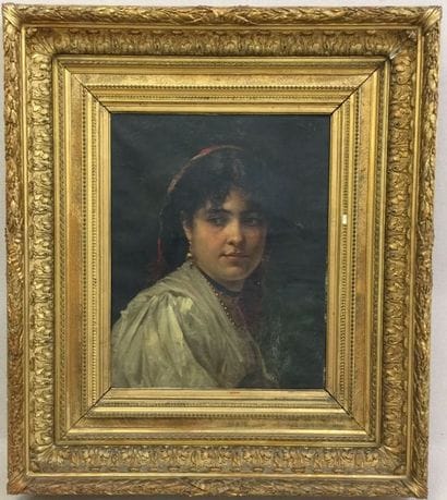 Léon BONNAT (1833-1922)

Portrait d'italienne.
Huile...