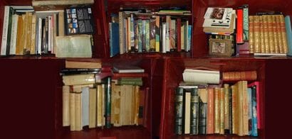 Cinq caisses de livres d'art sur différents...