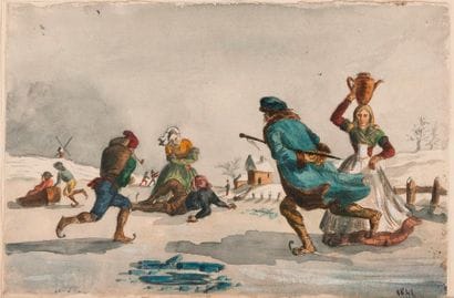 Maurice SAND (1823-1889)

Les patineurs,...