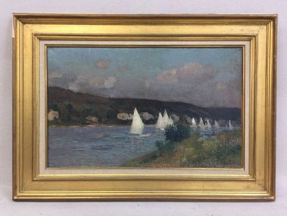 Attribuée à Joseph DELATTRE (1858-1912)

Voiliers...