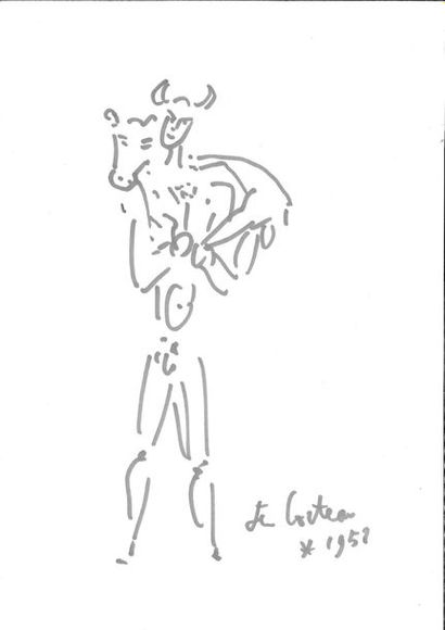 Jean COCTEAU (1889-1963)
Personnage portant...