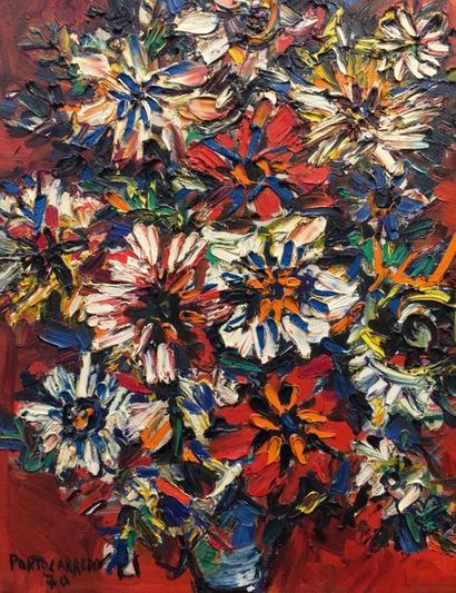 René PORTOCARRERO (1912-1986)
Flores, 1970.
Huile...