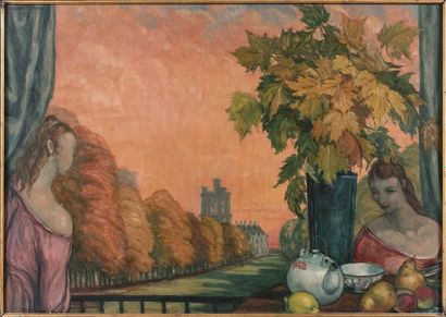 André MAIRE (1898-1984)
L'heure du thé, devant...