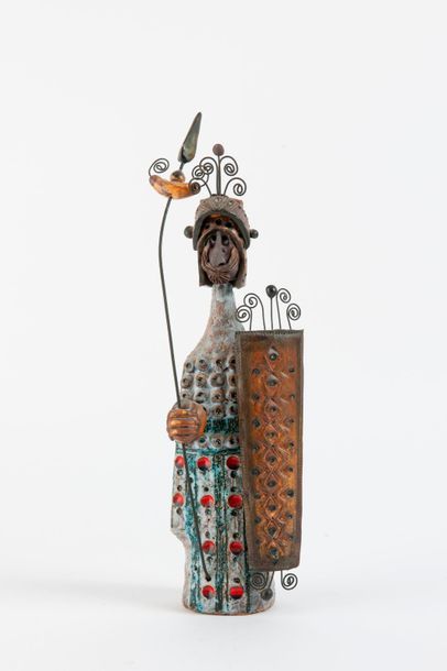Rafael GIAROUSSU (XX) 

Guerrier, circa 1965-1970.
En...
