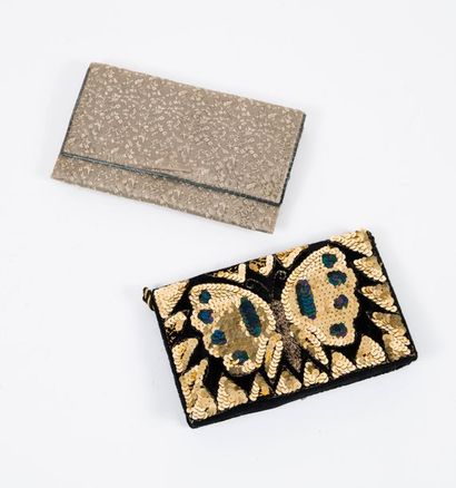 Lot de deux petites pochettes du soir, l'une...
