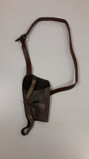 Holster en cuir avec lanière en cuir, ra...