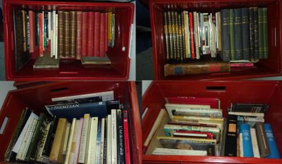 Quatre caisses de livres d'art et de lit...