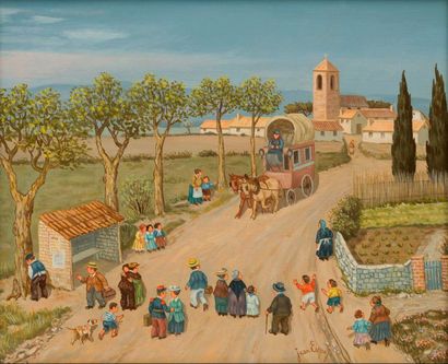 Jean ESPEJO (1931) 


L'arrivée de la diligence....