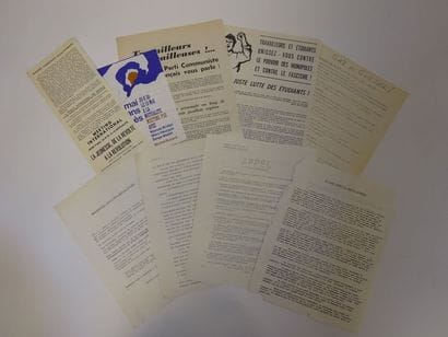MAI 68

Lot de 9 tracts des mouvements étudiants,...