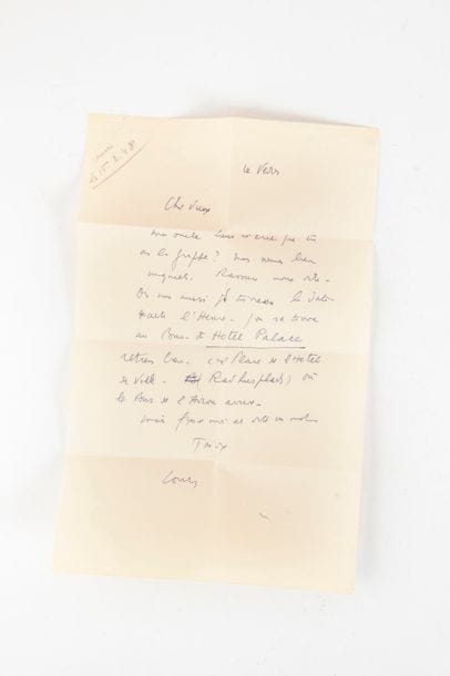 Louis-Ferdinand céline (1894-1961)


Lettre...