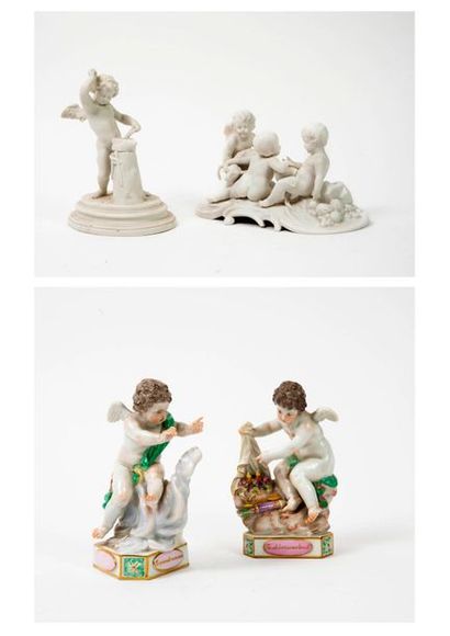 D'après MEISSEN

Paire d'Amours en porcelaine...