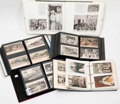Lot de 4 volumes de cartes postales sur l'empire...