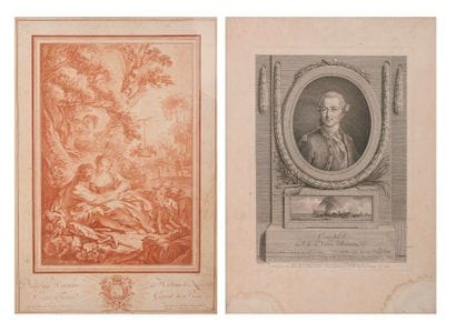 Deux gravures :

- D'après François BOUCHER.

Scène...