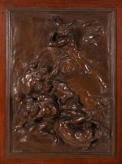 Aimé-Jules DALOU (1838-1902)
Les Châtiments.
Bas-relief...