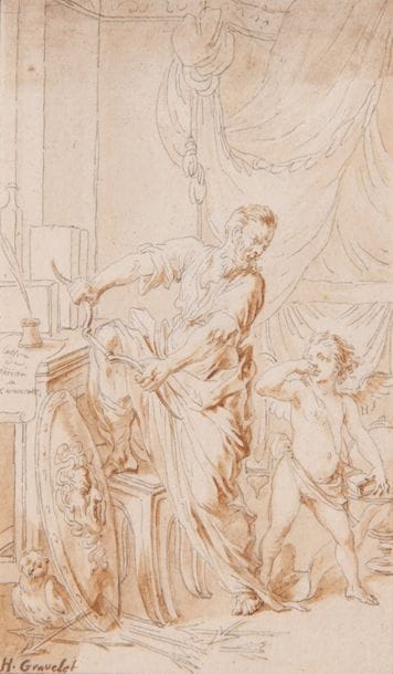 Hubert GRAVELOT (Paris 1699 - id.; 1773)
Imitation...