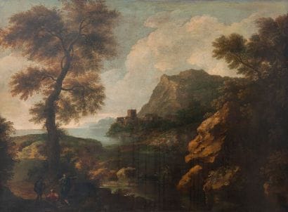 Entourage de Andrea LUCATELLI (1695-1741)
Paysage...