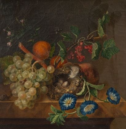 Ecole du XIXème siècle
Nature morte au nid...
