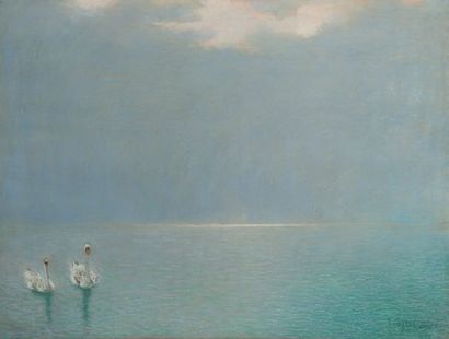 Lucien Levy-Dhurmer (1865-1953)
Deux cygnes...