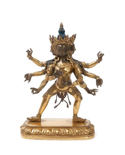 TIBET - XVIIIème siècle
Statuette en bronze...