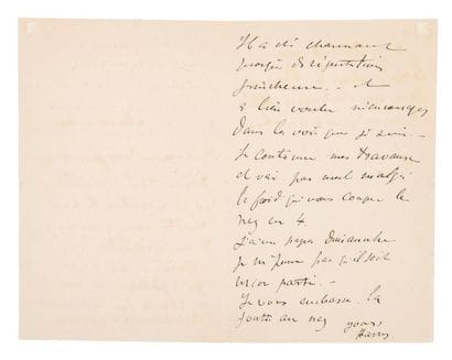 Henri de TOULOUSE-LAUTREC (1864-1901)
Lettre...