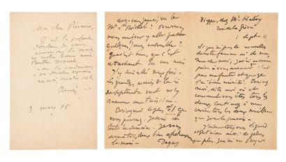 Edgar DEGAS (1834-1917)
Lettre autographe...