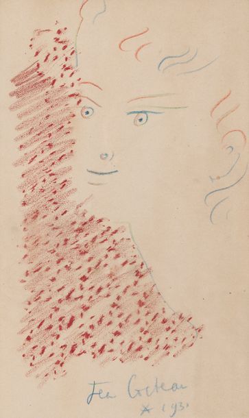 Jean COCTEAU (1889-1963)
Profil de jeune...
