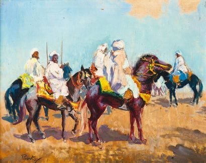 Henri Jean PONTOY (1888-1968)
Avant la Fantasia.
Huile...