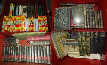 Mannette & trois caisses de livres diver...
