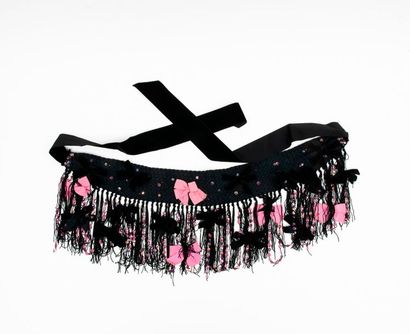 Ceinture à large bandeau tressé ponctué de...