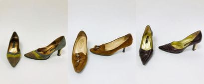 Lot de trois paires d'escarpins comprenant...