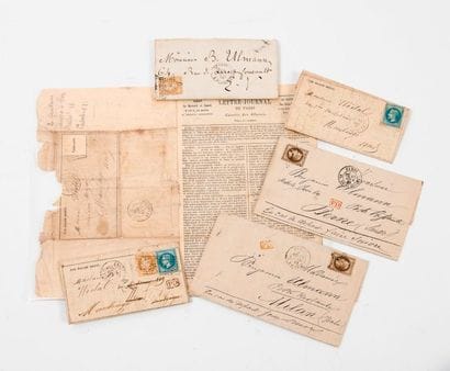 France

Ensemble de 6 lettres, période 1862-1871,...