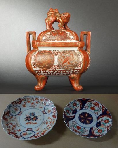 JAPON, vers 1900-1920
Brûle-parfum en porcelaine...