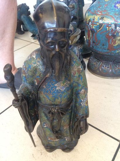 CHINE, XXème siècle

Immortel en bronze à...