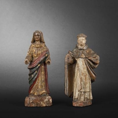 Sainte femme - Moine dominicain.

Deux statuettes...