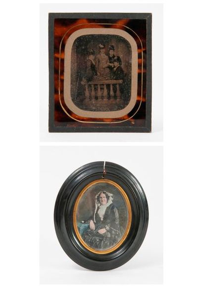 Deux daguerréotypes, vers 1870 :

- Portrait...