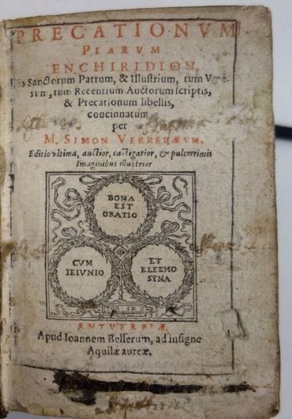VERREPAEUM (Simon)

Precationum Piarum Enchiridion.
Antverpiae....