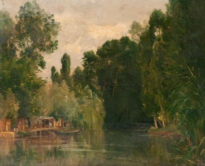Ecole du XIXème siècle


Paysage à l'étang....