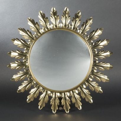 Miroir sorcière rayonnant à l'encadrement...