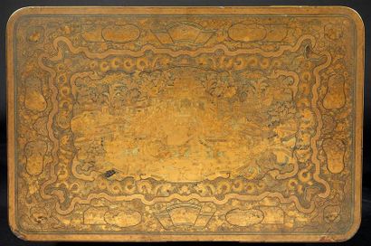 CHINE, Canton - XIXe siècle
Table à couture...