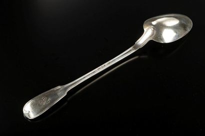 Cuiller à pot en argent à filets. Paris 1783-84....