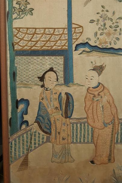 CHINE - XIXe siècle
Ensemble de six panneaux...